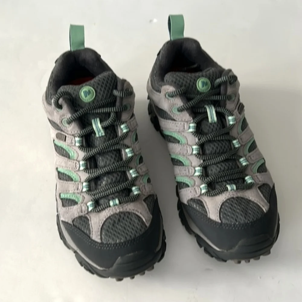 Merrell Moab Waterproof Hiking Shoe Drizzlemint Hiker size 7 - Picture 2 of 11